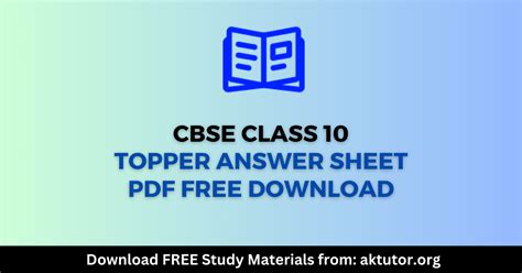Class 10 Topper Answersheet 的图像结果