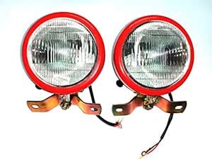 Massey Ferguson Tractor Red Plough lamps(L-R) pair with 12V bulbs for ...