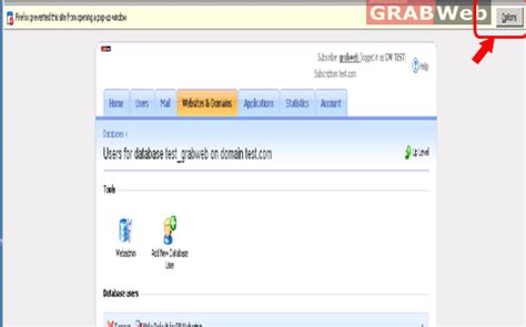 How to access database from Plesk 10 - GRABWEB [India]