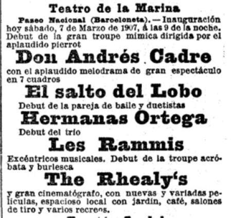El desaparecido teatro de la Barceloneta