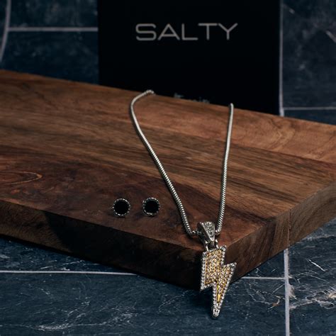 Electric Glint Lightning Pendant Set | Salty – Salty Accessories