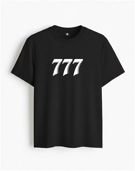 777 - black - regular fit cotton t-shirt – Fingrella