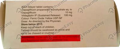 Daparyl V 10/100mg Strip Of 10 Tablets: Uses, Side Effects, Price ...