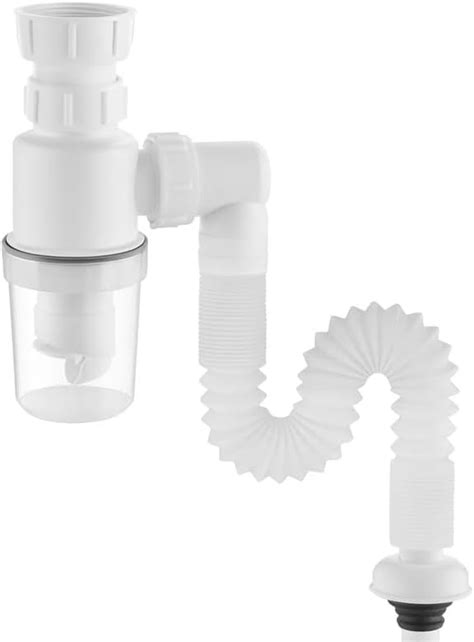Fossa Flexible Sink Pipe with Cup Trap | Anti-Clog & Anti-Odour Drain ...