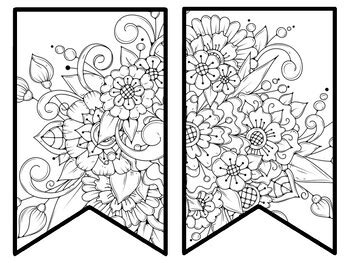 Floral Bulletin Board Decor Kit, Floral Letters, Floral Borders, Floral ...