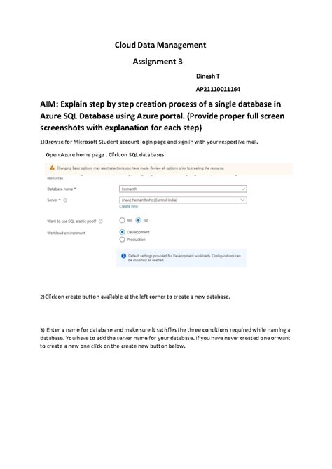164 ass-3 - nacdcdc - Cloud Data Management Assignment 3 Dinesh T ...