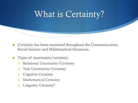 Image result for Object Example of Certainty