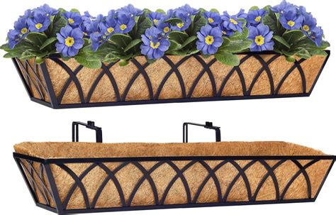 Amazon.com : Geetery 8 Pack Metal Deck Railing Planters Window Boxes ...