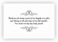 Thank You Message Wedding Gift by Thank You Note To Accompany Your Wedding Return Gift Thank You Message Wedding Gift