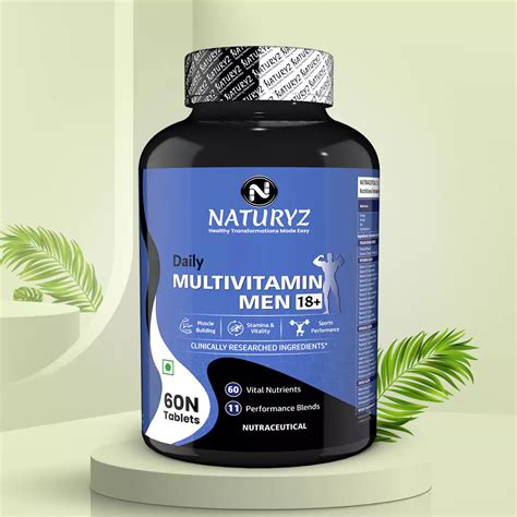 Buy Daily Multivitamin Men 18+ with 60 Nutrients | Naturyz