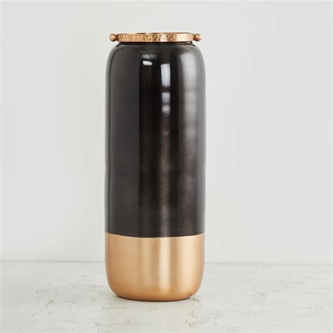 Buy Fiesta Colourblocked Hammered Collar Vase from Home Centre at just ...