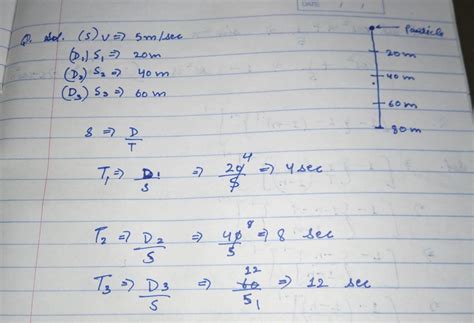 a particle is projected downward with velocity 5m/s from a height of 80 ...