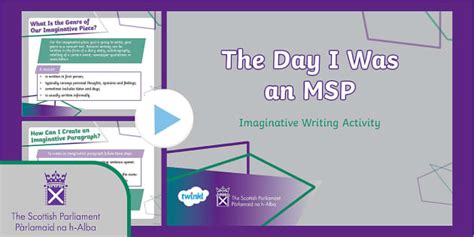 The Day I Was an MSP... Imaginative Writing PowerPoint