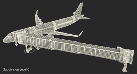 3D Passenger Boarding Bridge with Aircraft Rigged | 3D Molier International