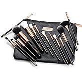 KylieProfessional Makeup Brush with Travel and Carry Case (Black) - Set ...
