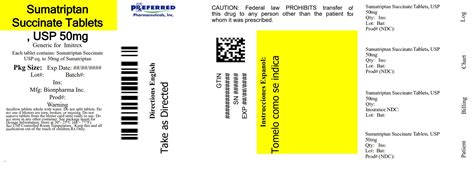 Image result for Sumatriptan Label