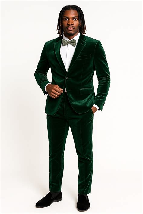 34 Men’s Emerald Green Velvet Suits – Slim Fit Tuxedo for Weddings ...