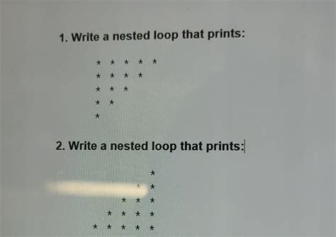 Nested Loop Examples with Asterisk 的图像结果
