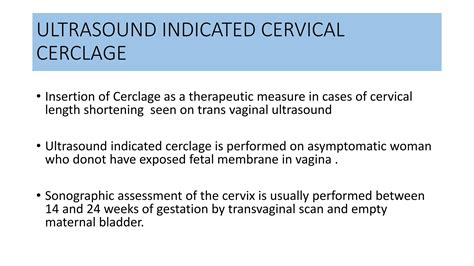 Cervical Cercalage Guidelines, it's types, indications and contraindications | PPTX