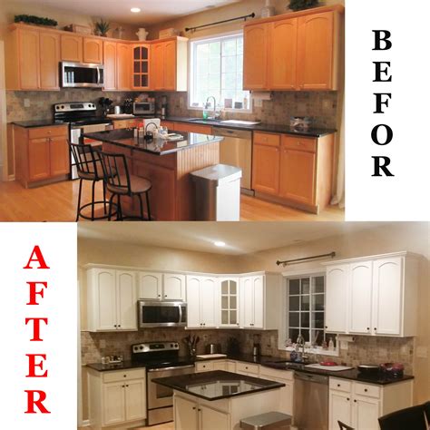 Kitchen Cabinet Painting Before And After | kitchen Cabinet Refinishing ...