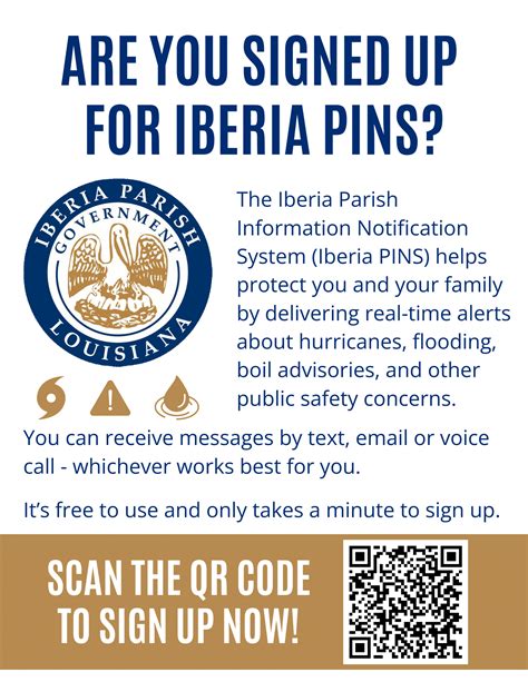 Sign Up for Iberia PINS Today! | Iberia Parish Government