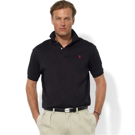 Lyst - Ralph Lauren Classic Fit Interlock Core Polo Shirt in Black for Men
