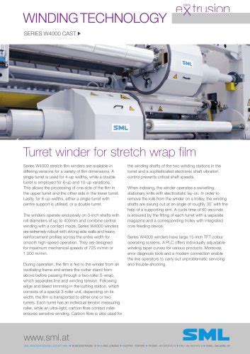 Cast film lines - SML Maschinengesellschaft - PDF Catalogs | Technical ...