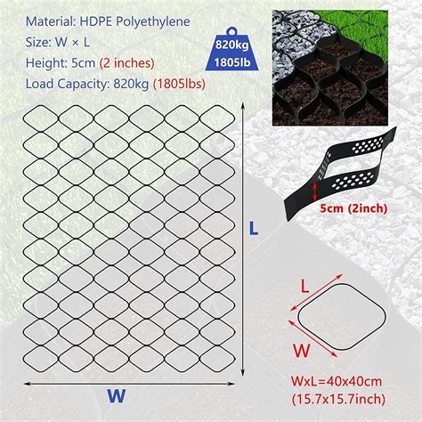 ZHOUHONG Sturdy Geogrid Ground Grid, Outdoor Soil India | Ubuy