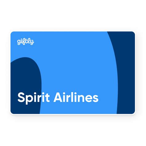 Spirit Airlines Giftly - Email, Text or Print