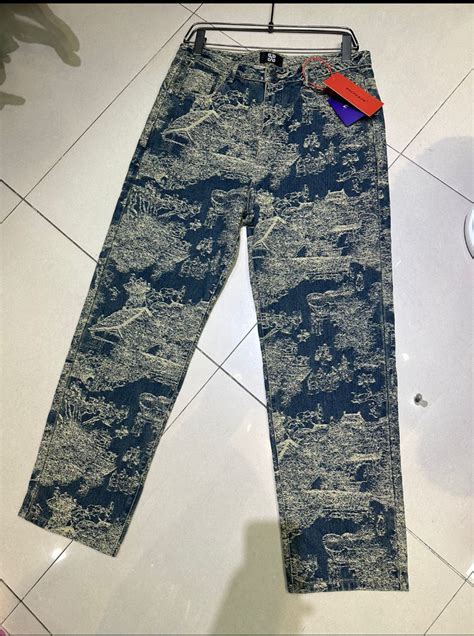 Korean Jeans Navy Blue Beach Colour Straight Fit Pant 19026 – Luxury D ...