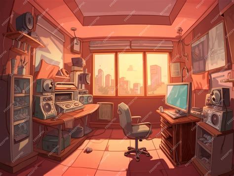 Computer Room Cartoon Background 的图像结果