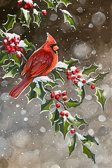 Boughs of Holly Acrylic Class - LEOMINSTER | Art on the Rocks