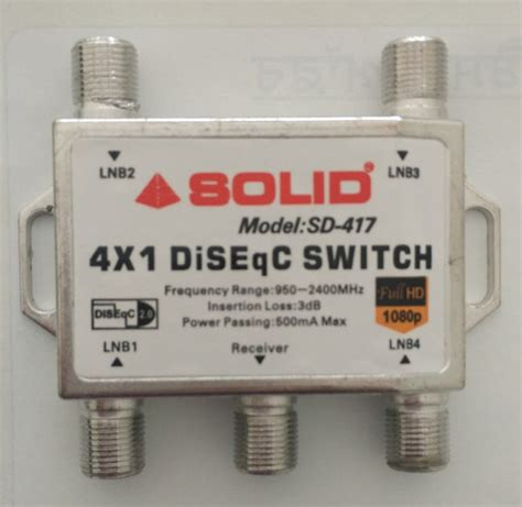 Solid DiSEqC Switch 4 in 1 Full HD Satellite LNB Multi-Switch – Cable Mall