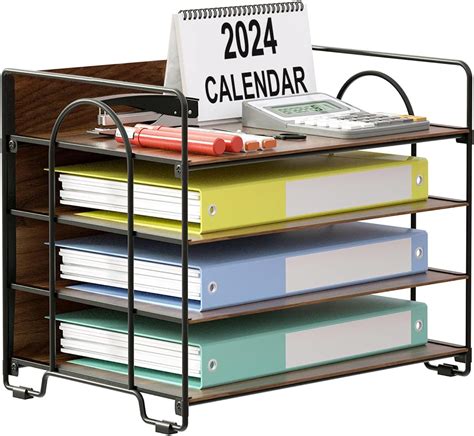 Aimeaihe Wood Desk Organizer with 4 Tiers - Ideal for Office, India | Ubuy