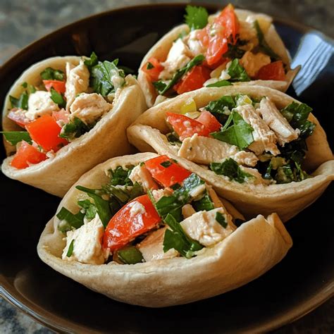Delicious Mini Pita Pockets with Chicken Salad: Easy Juicy Crunch