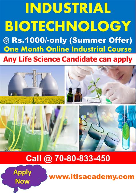 One Month INDUSTRIAL BIOTECHNOLOGY Online Industrial Course @ Rs. 1,000 ...