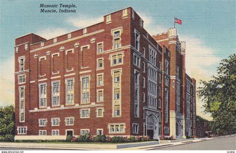 MUNCIE, Indiana, 1930-1940s; Masonic Temple | United States - Indiana ...