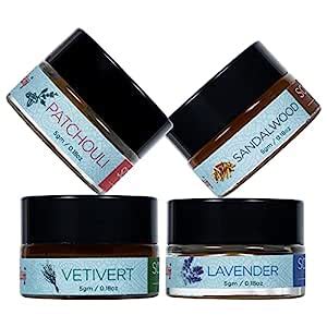 Buy Sugandhim Solid Wax Perfume Vetivert, Sandal, Lavender, Patchouli ...