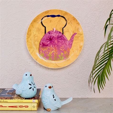 Pink Kettle Ceramic Decorative Wall Plate – Mora Taara