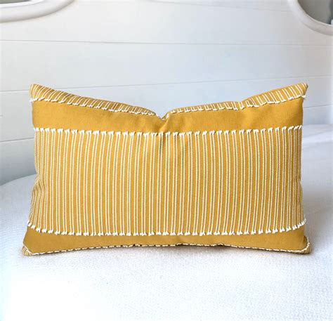 Mustard Throw Pillow Coversmustard Yellow Pillowtextured | Etsy ...