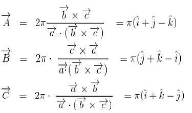 A reciprocal lattice is characterized by following primitive vectorsa ...