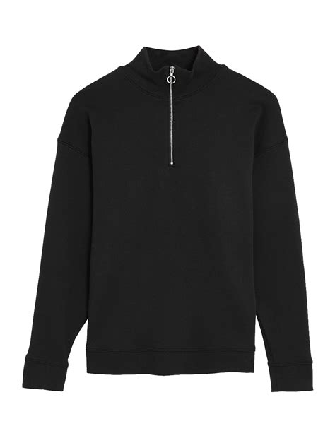 Buy Cotton Rich High Neck Relaxed Sweatshirt at Marks & Spencer