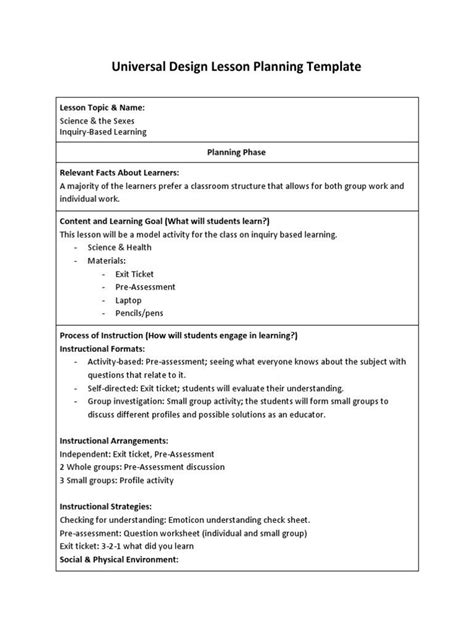 Image result for Inquiry Based Learning Lesson Plan Template