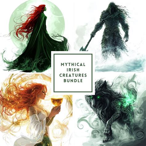 55 Mythical Irish Creatures PNG - 55 Celtic Spirits & Legends Clipart ...