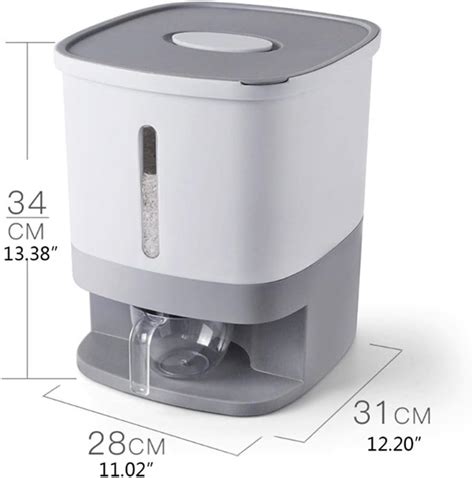 Buy Storage containers for Rice 10KG Sealed Rice Bucket Dispenser Box ...