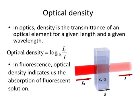 Rezultat imagine pentru Optical Density Formula