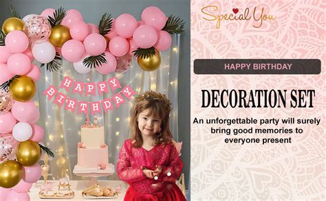 SpecialYou Pink Theme Birthday Decoration Items Kit for girls,kids ...