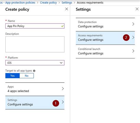 Image result for App Protection Intune Pin