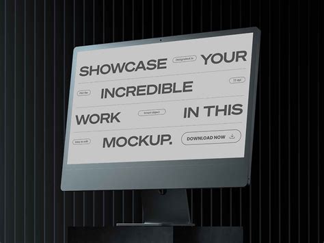 Free iMac Mockup (PSD)