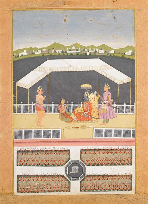 Tallenge - Hanuman offers respects to Rama - Rajput Painting, Bikaner ...